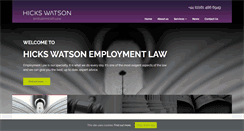 Desktop Screenshot of hickswatson.co.uk